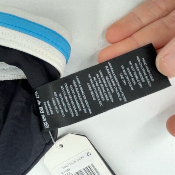 Nautica Women's Bikini Set Size Large Blue Cross-Back Top & Bottom - Picture 9 of 10